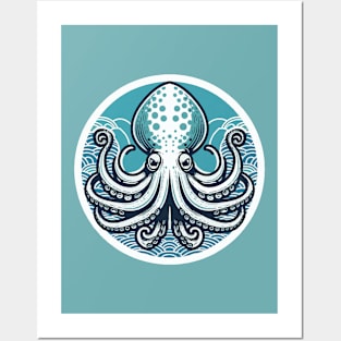 Squid Japanese Art Posters and Art